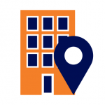 Syracuse University Barnes Center at The Arch Orange and Blue Facilities and Map Pin Icon