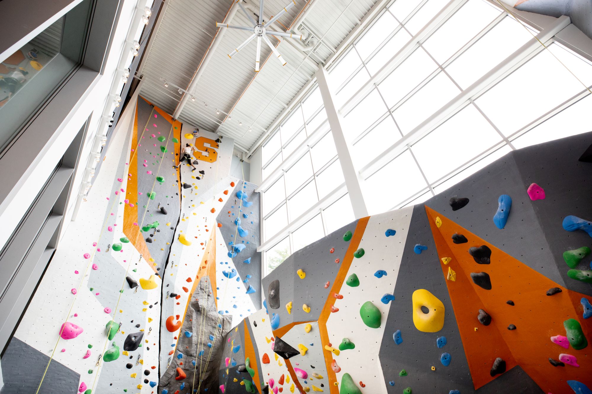 Syracuse University Barnes Center at The Arch Climbing Wall.