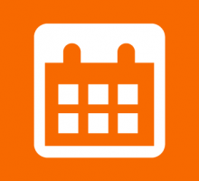 Orange and White Calendar