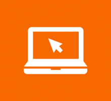 Orange and White Laptop
