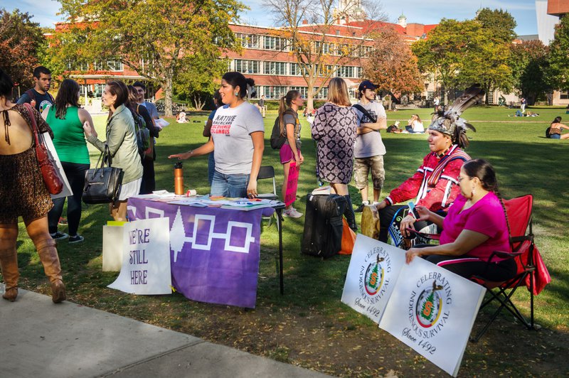 Indigenous students tabling on the Quad.