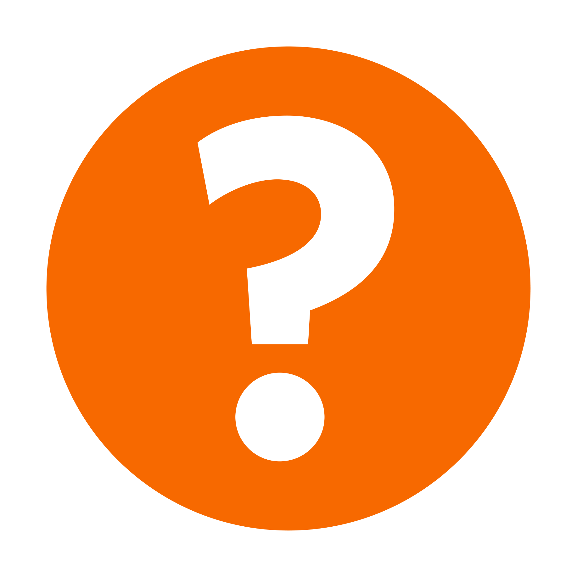 Syracuse University New Student Programs Orange Question Mark Icon