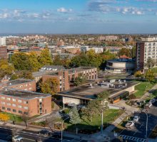 Syracuse University drone view.