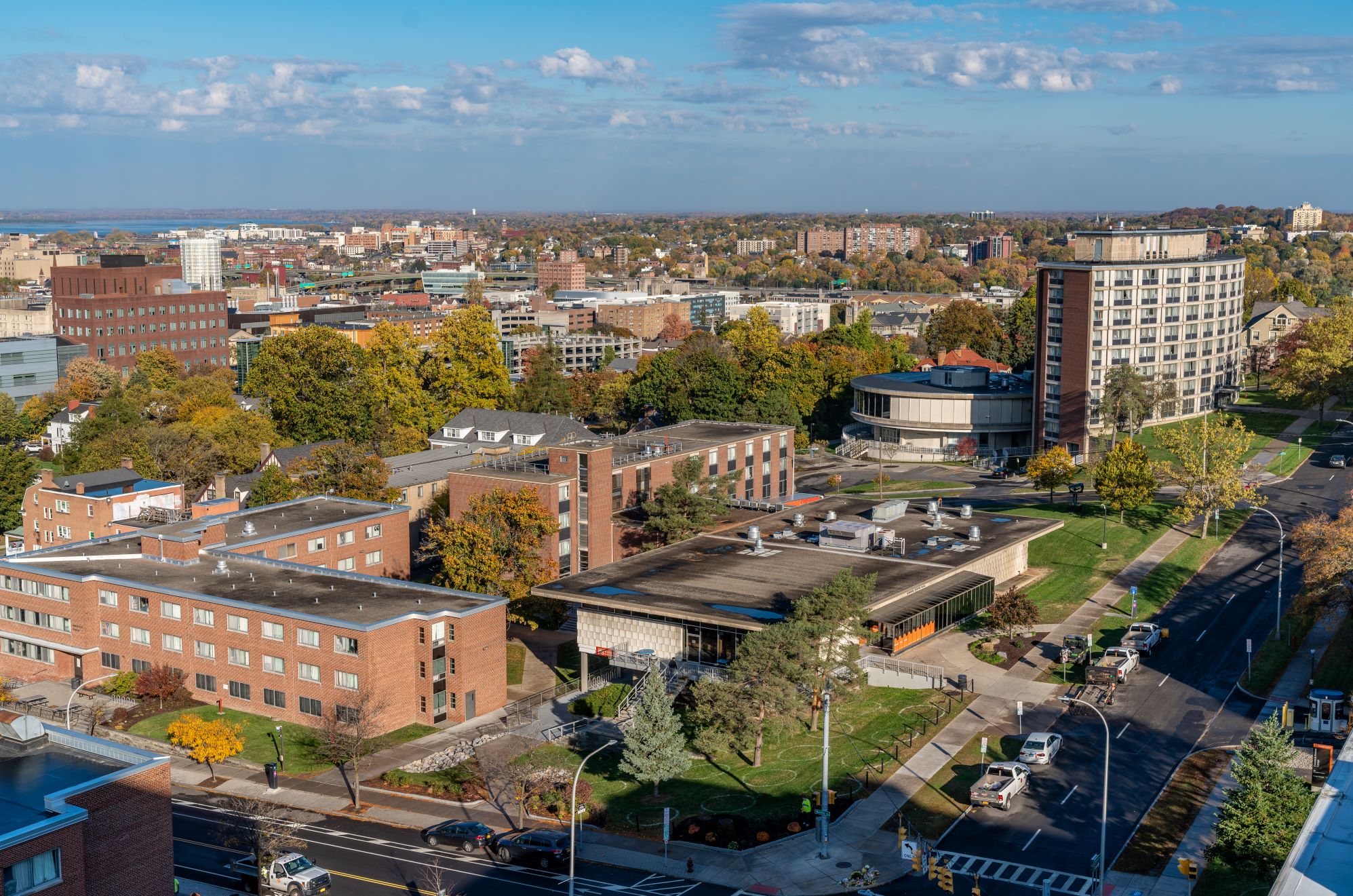 Syracuse University drone view.