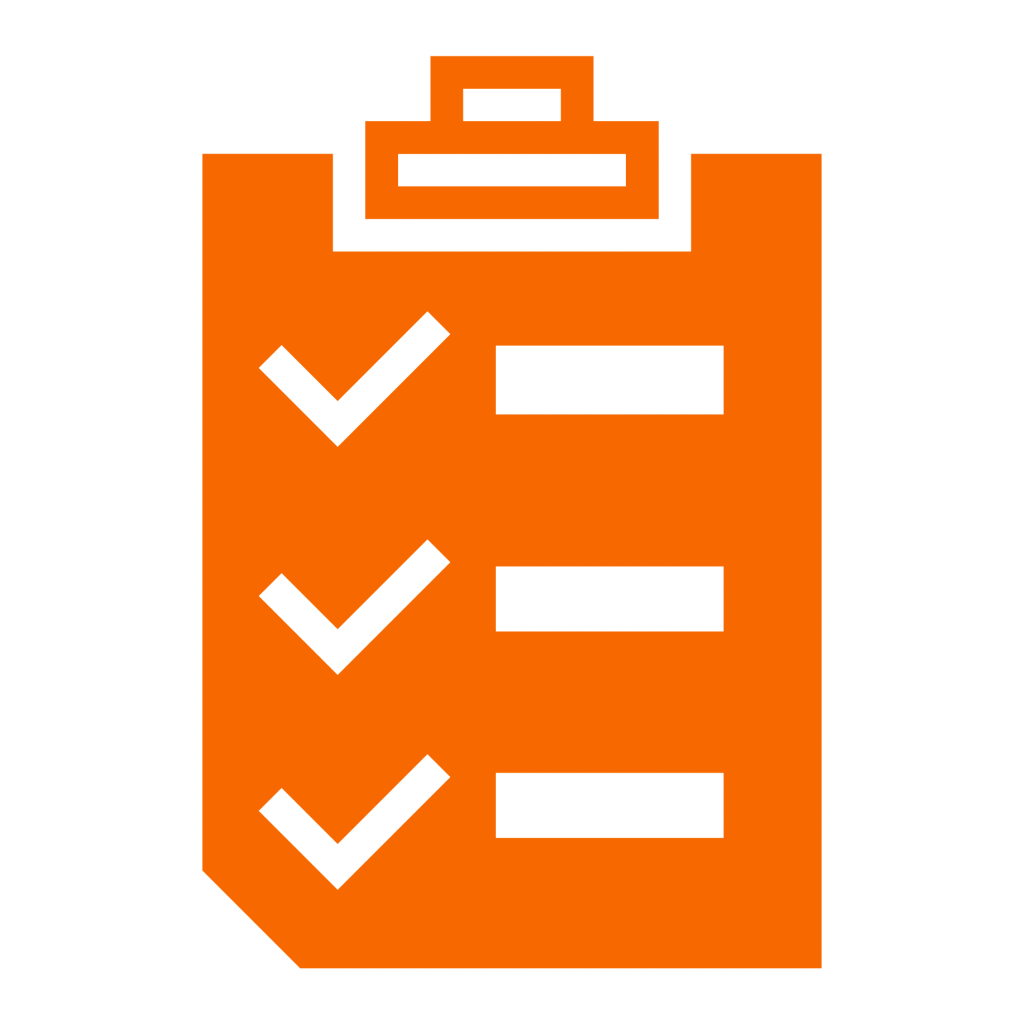 Syracuse University New Student Programs Orange Checklist Icon