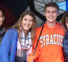 Parents with Student at Syracuse University Campus