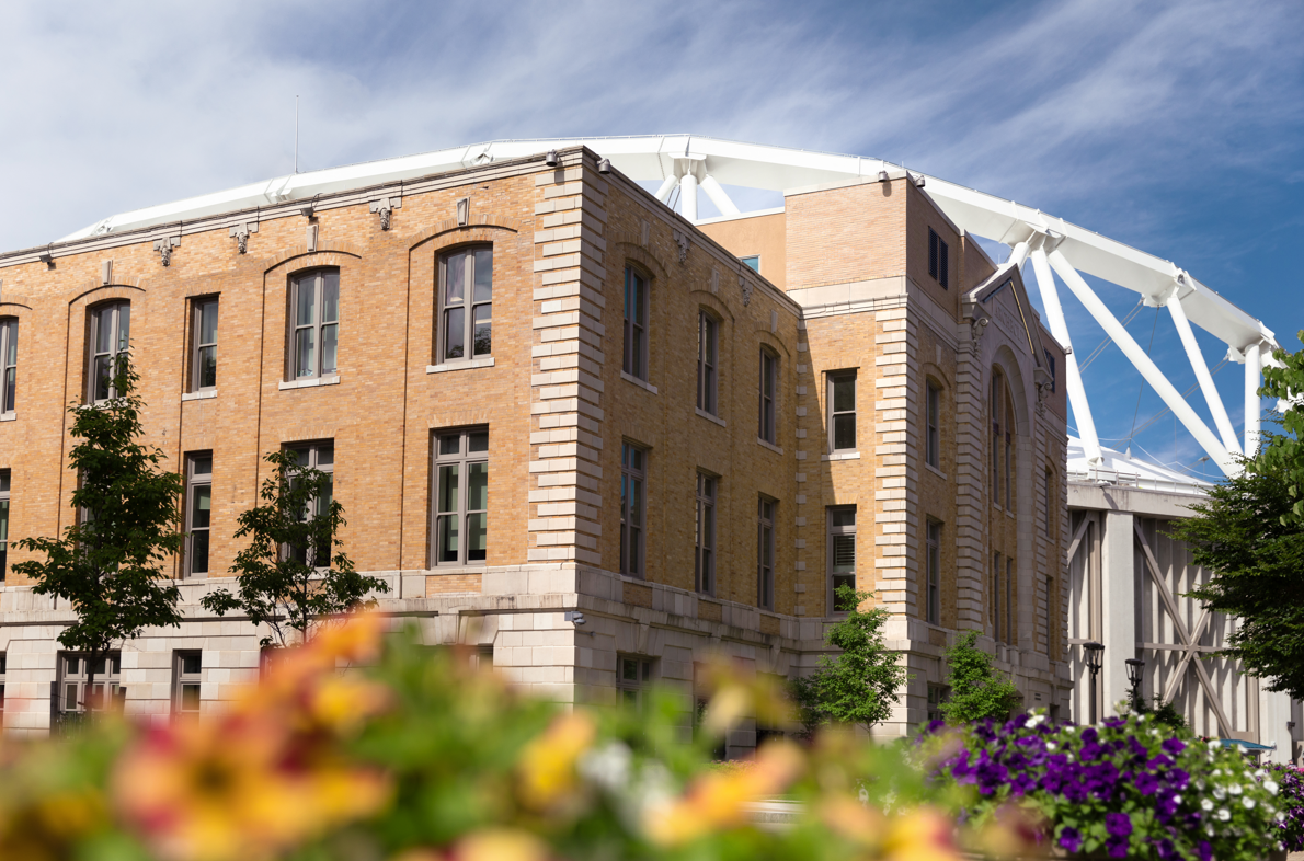 Exterior of the Barnes Center at The Arch