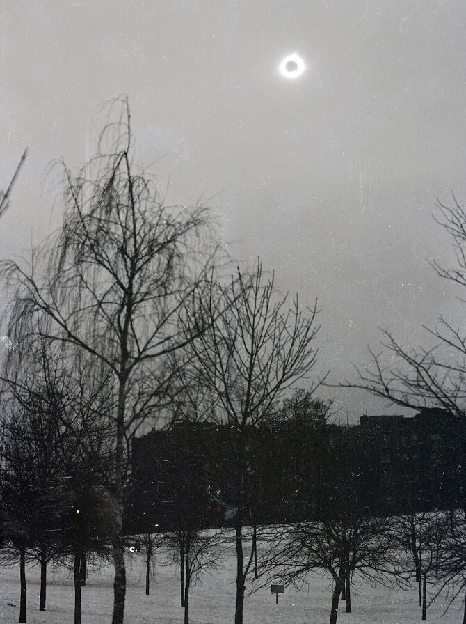 A solar eclipse during the winter