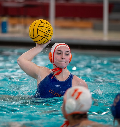 Meghan Devaughn '26 playing water polo.
