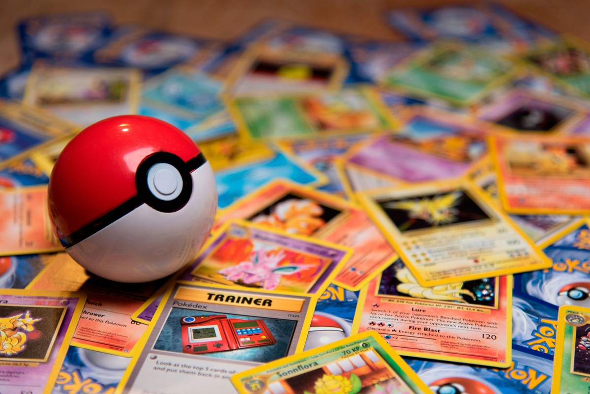 Pokémon cards on a table