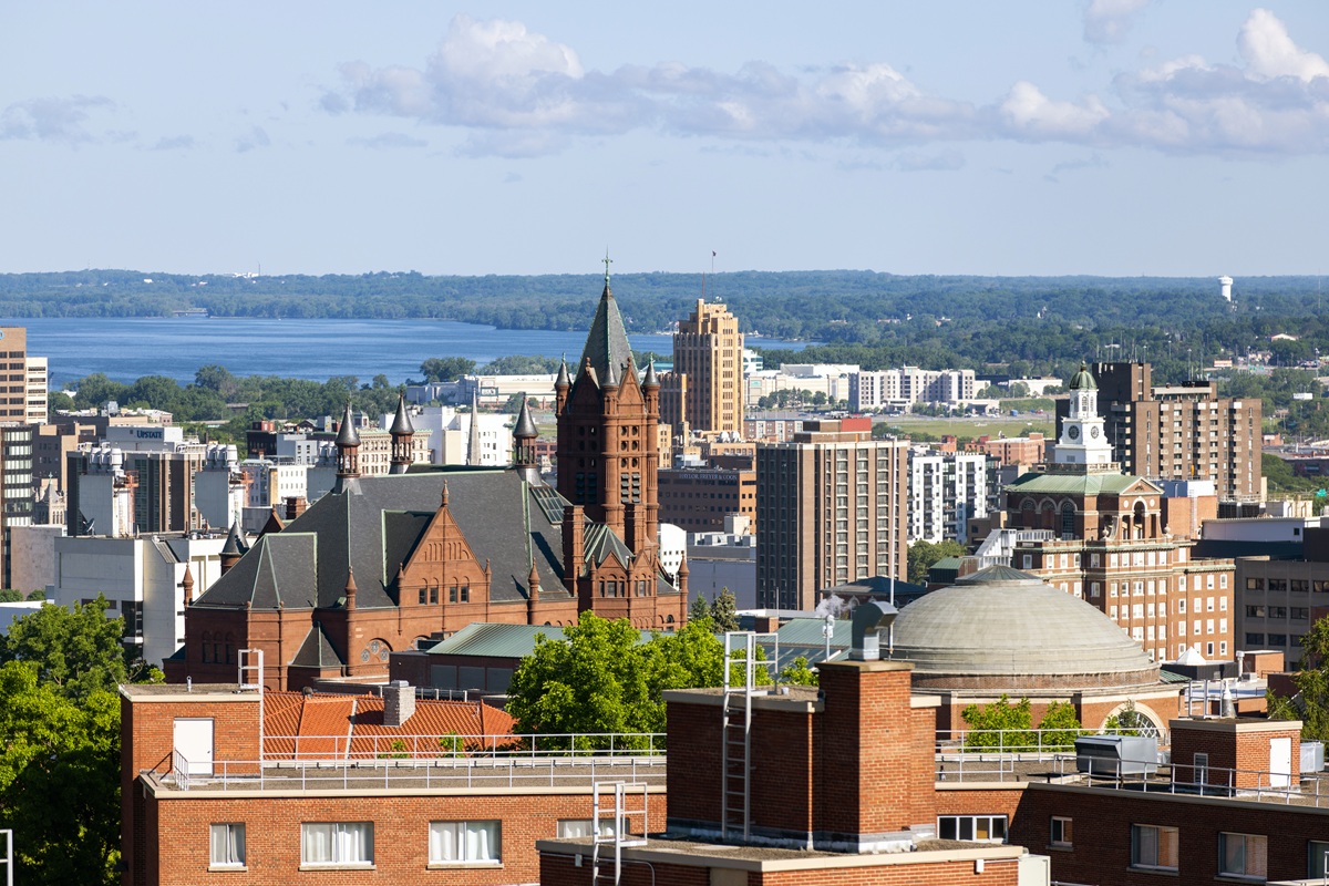 Syracuse University Skyline in summer 2024