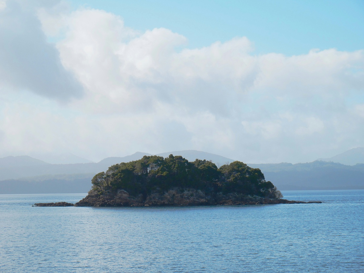 a deserted island in the ocean