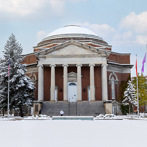 Syracuse University Hendricks Chapel Winter View