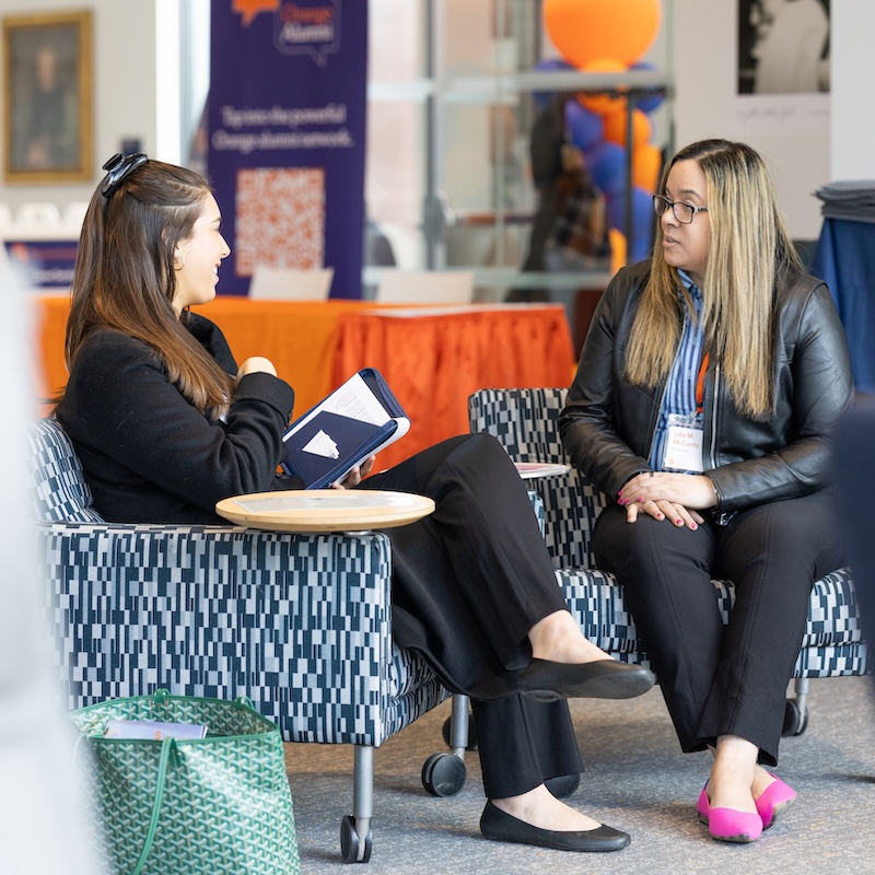 Students and alumni mingle with presenters at the 2026 Career Conference