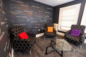 Interior shot of Gwynne A Wilcox Reflection Room in the Barner-McDuffie House